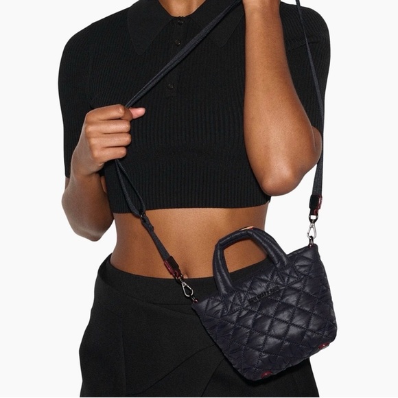MZ Wallace Handbags - MZ Wallace Petite Metro Deluxe Black Crossbody Bag